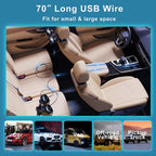 Car Fan 360° 3-Speed Car Seat Back Cooling Fan USB Charge Dual Head Fan Adjustable Rotation Neck Cooler for Car Home Accessories