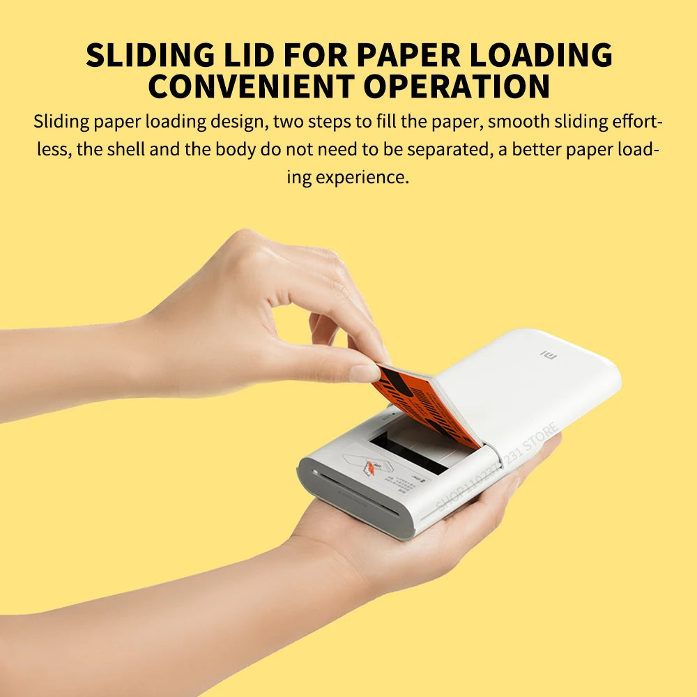 AR Printer 300Dpi Portable Photo Mini Pocket with Share 500Mah Picture Printer Pocket Printer Work with Mihome APP