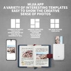 AR Printer 300Dpi Portable Photo Mini Pocket with Share 500Mah Picture Printer Pocket Printer Work with Mihome APP