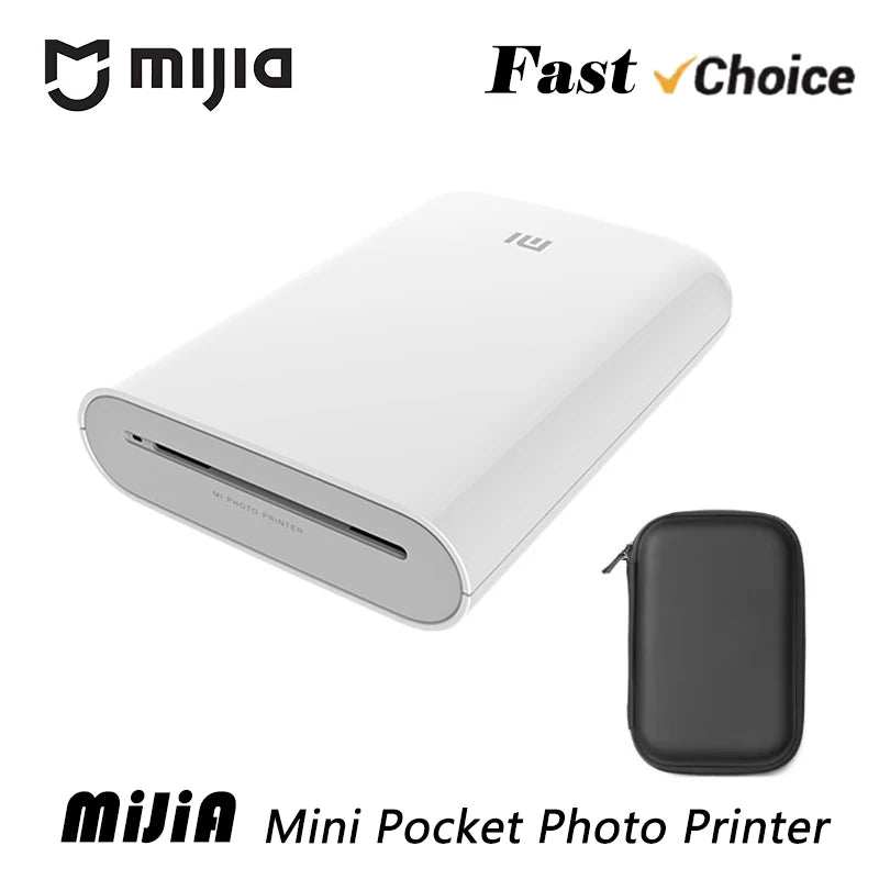 AR Printer 300Dpi Portable Photo Mini Pocket with Share 500Mah Picture Printer Pocket Printer Work with Mihome APP