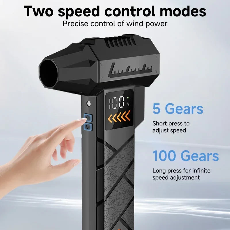 2800000RPM Jet Blower Super Powerful Wind Pressure Electric Compressed Air Cordless Vacuum Cleaner/Car Emergency Power Supply