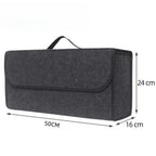 Large Anti-Slip Felt Car Trunk Storage Organizer Bag Tool Box 50 x 15 x 24cm