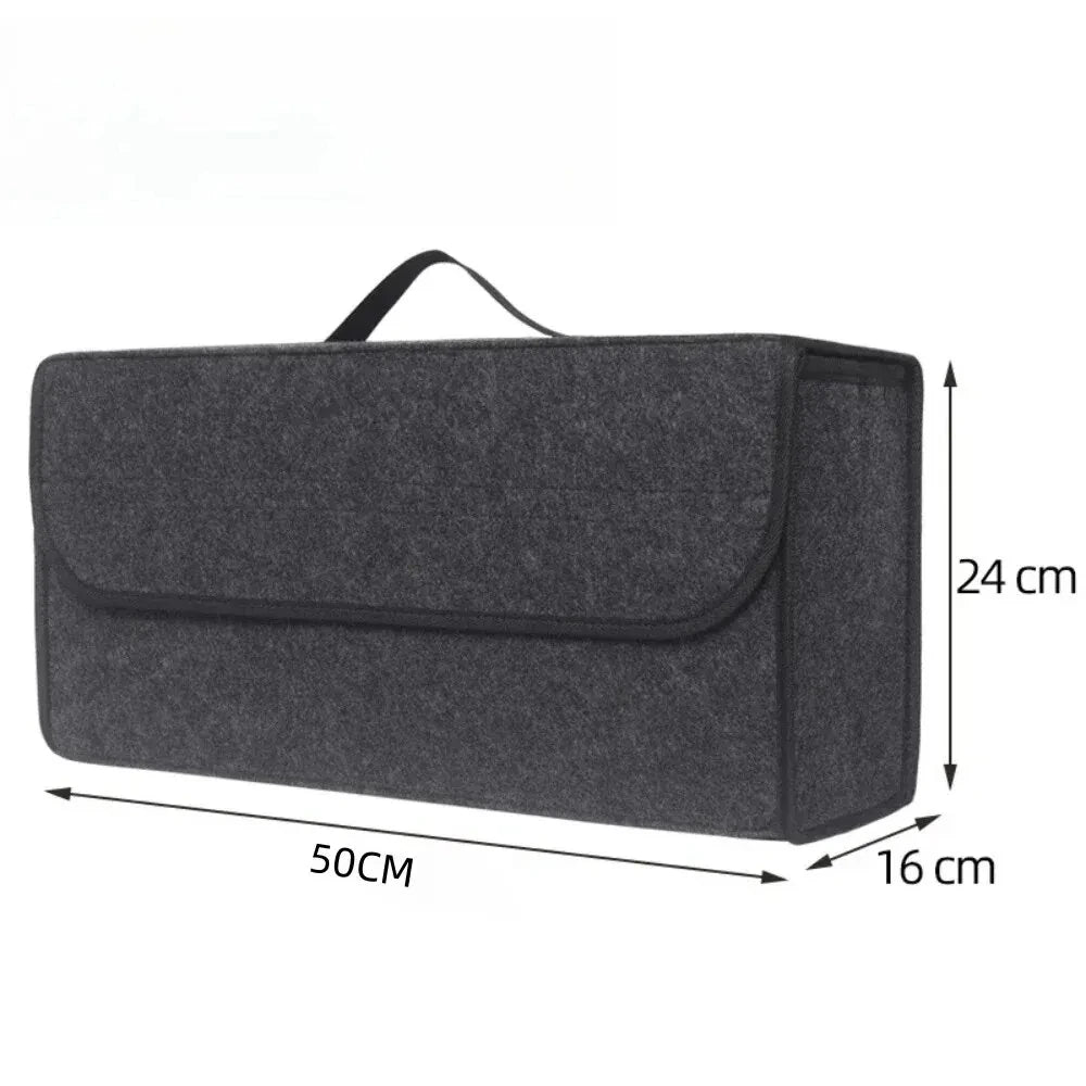 Large Anti-Slip Felt Car Trunk Storage Organizer Bag Tool Box 50 x 15 x 24cm