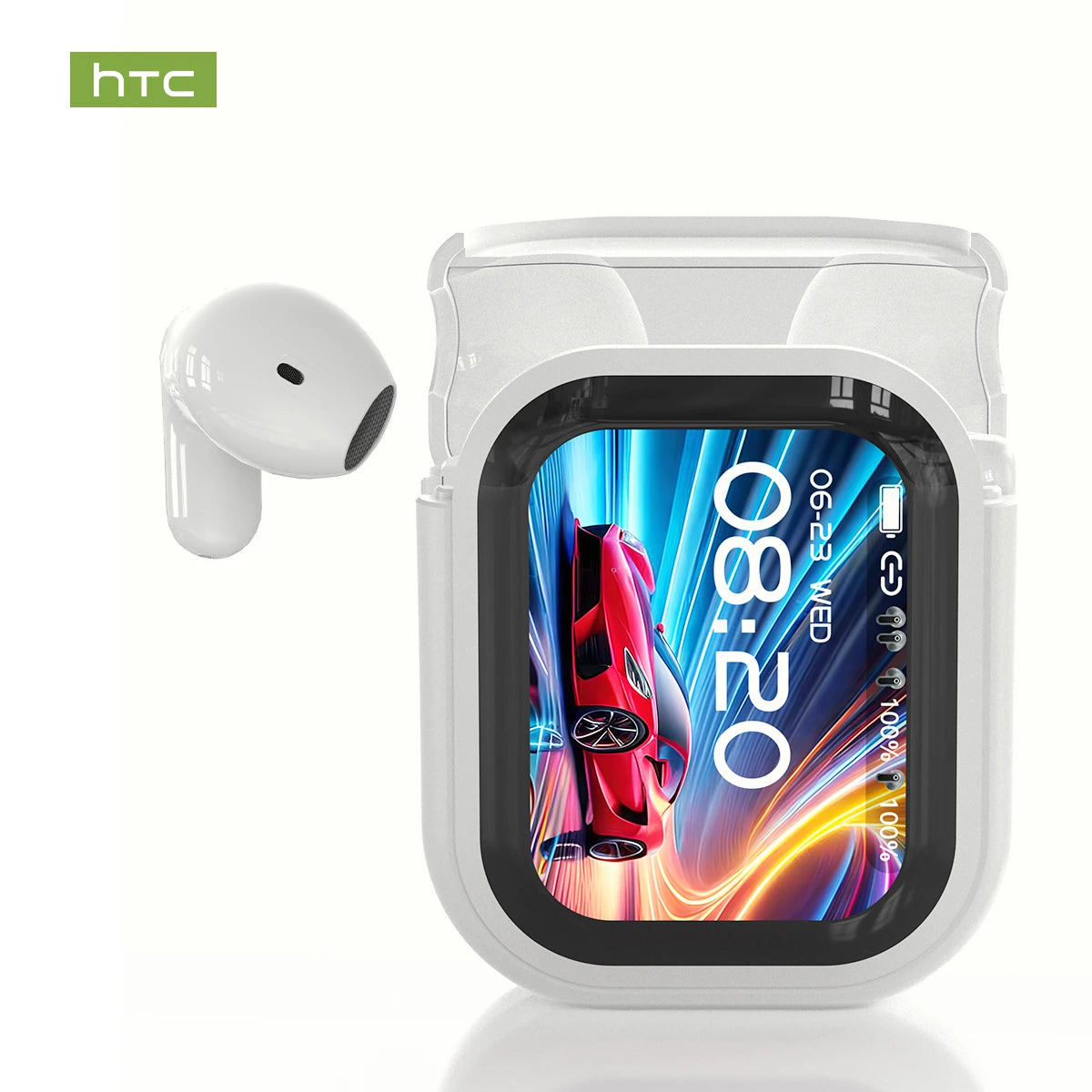 HTC NE20 Translator Earbuds with Touchscreen Case, 6-in-1 Translation & ANC