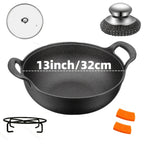 AEDG Cast Iron Skillet Set Preseasoned Heavy Duty Pans Oven