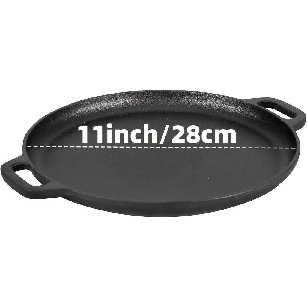 AEDG Cast Iron Skillet Set Preseasoned Heavy Duty Pans Oven