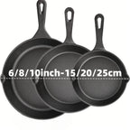 AEDG Cast Iron Skillet Set Preseasoned Heavy Duty Pans Oven