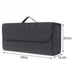 Large Anti-Slip Felt Car Trunk Storage Organizer Bag Tool Box 50 x 15 x 24cm