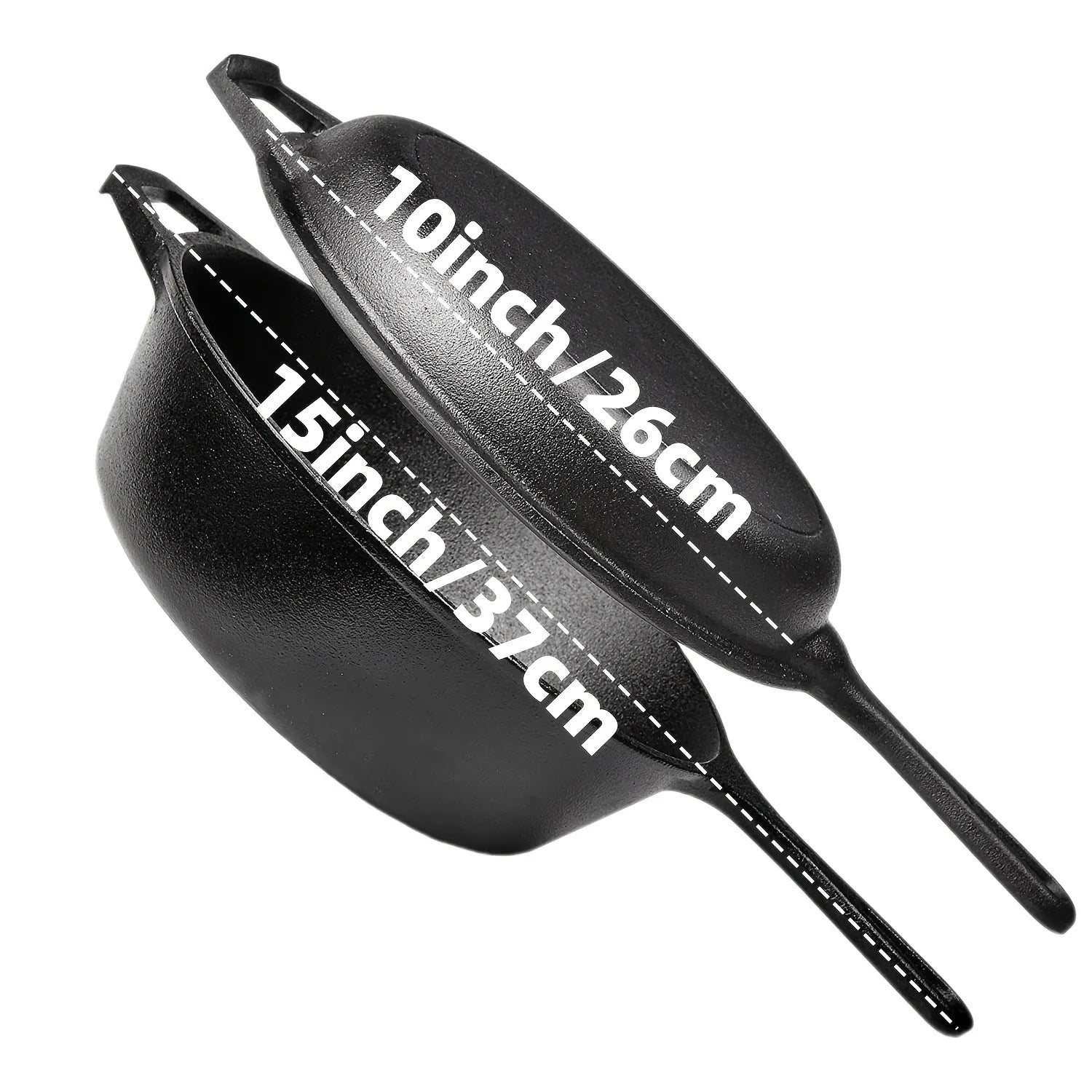 AEDG Cast Iron Skillet Set Preseasoned Heavy Duty Pans Oven