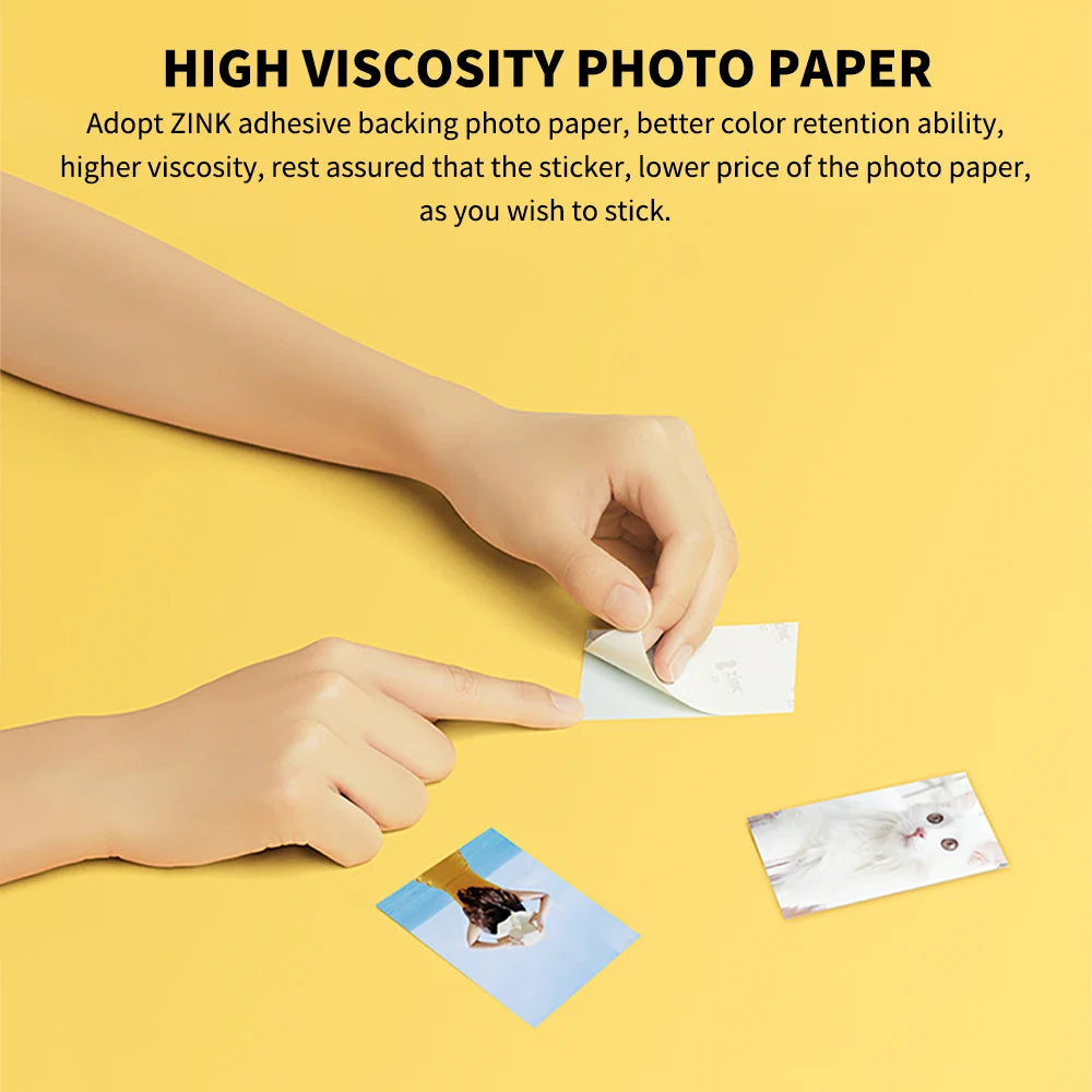 AR Printer 300Dpi Portable Photo Mini Pocket with Share 500Mah Picture Printer Pocket Printer Work with Mihome APP
